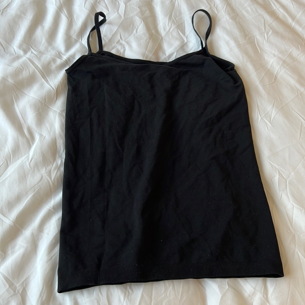 Womens club Monaco simple black stretchy layering tank size XS black